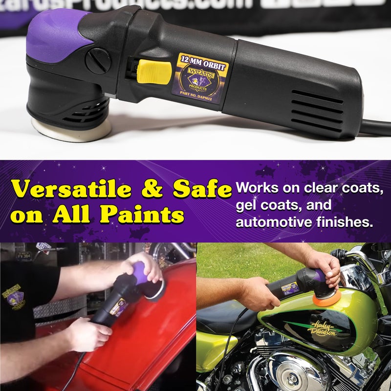 Wizards Mini Buffing System - Cuts, Polishes, Applies Wax and Removes Swirls - for All Paints and Hard Surfaces - Comes with 1/4 Shank Drill Adaptor - Auto Detailing Supplies for Beginners - Image 4